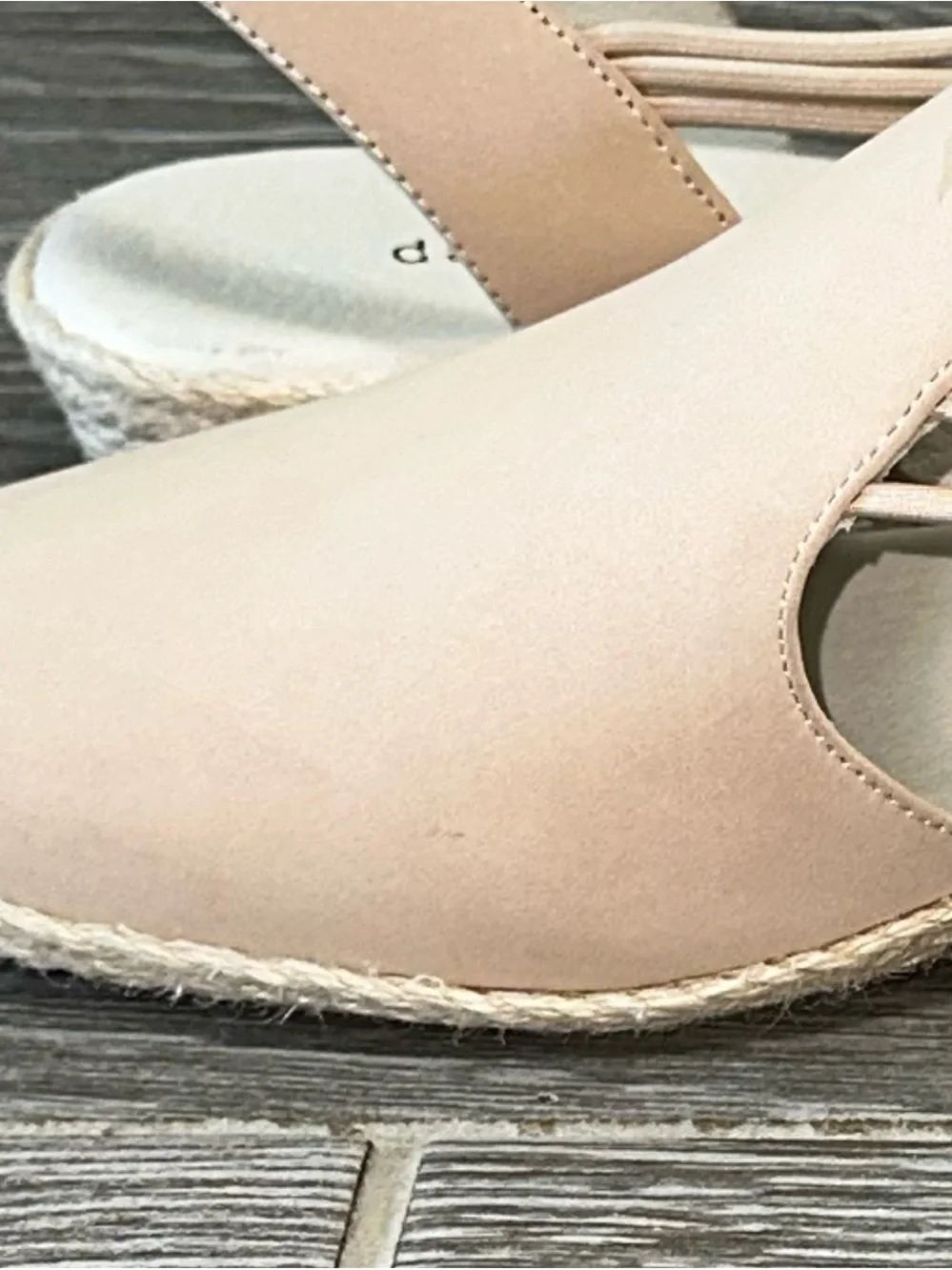 David Tate Nelly Women’s 12 Cream Slingback Closed Toe Espadrille Sandal Cottage